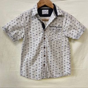 Level Ten boys cotton button up with cacti motif